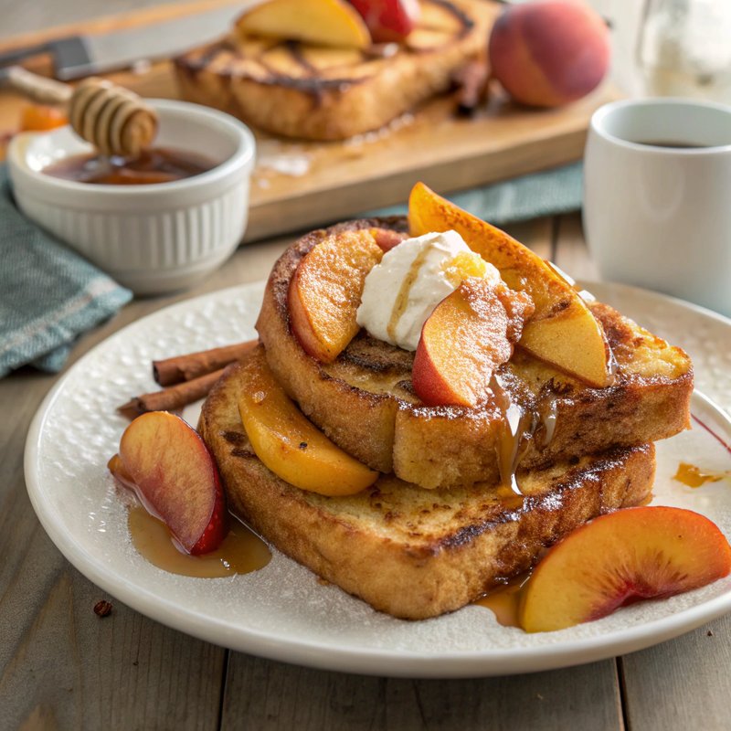 Peach and Nectarine French Toast