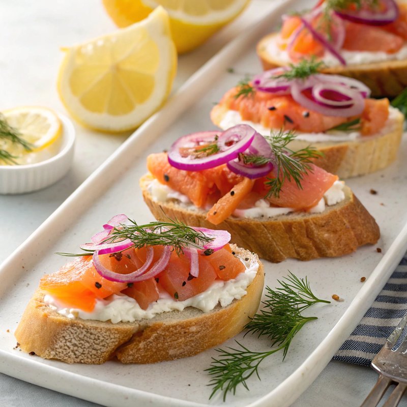 Gourmet Smoked Salmon Crostini