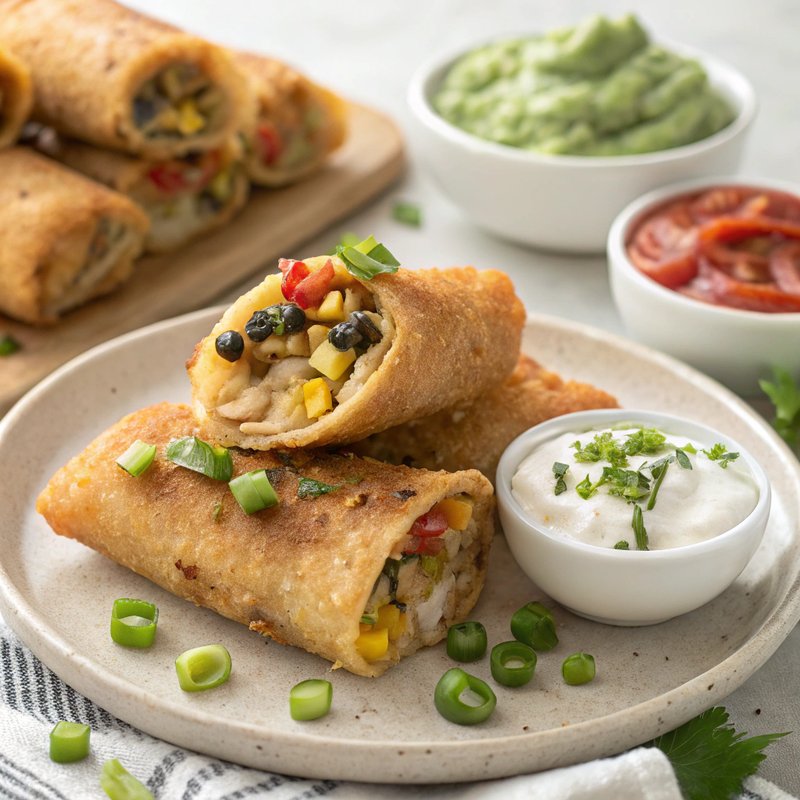 Crispy Air Fryer Southwest Egg Rolls