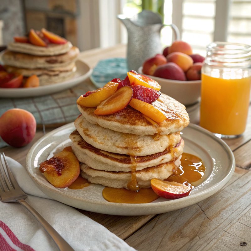 Nectarine and Apricot Pancakes