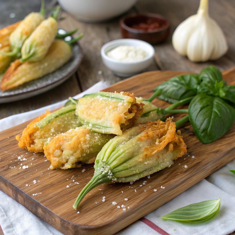 Italian Stuffed Squash Blossoms