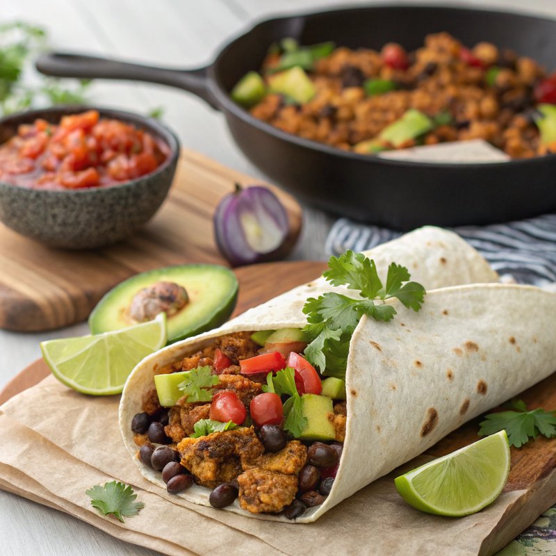 Vegan Tempeh Burrito