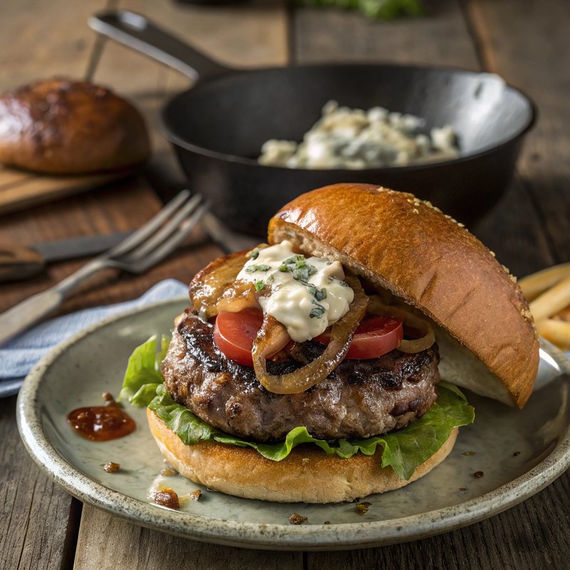 Gourmet Blue Cheese Burger
