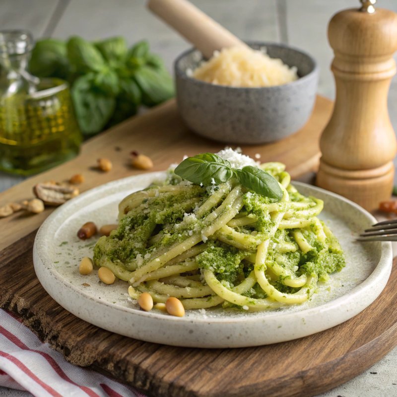 Pesto Alla Genovese Con Trofie