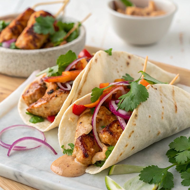 Indonesian Satay Skewer Wraps
