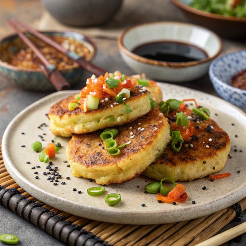 Bindaetteok - Crispy Korean Mung Bean Pancakes