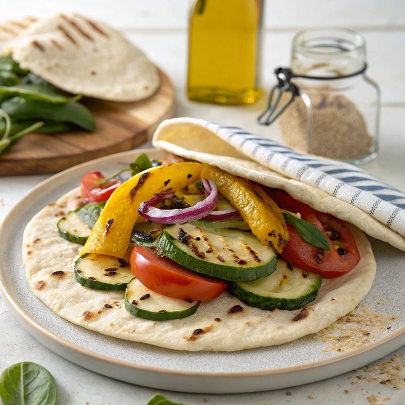 Grilled Veggie and Hummus Wrap