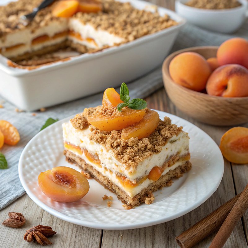 Apricot Crumble Lasagna