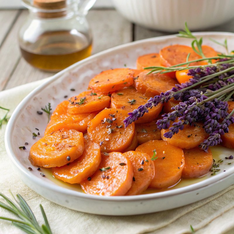 Lavender and Honey Glazed Carrots