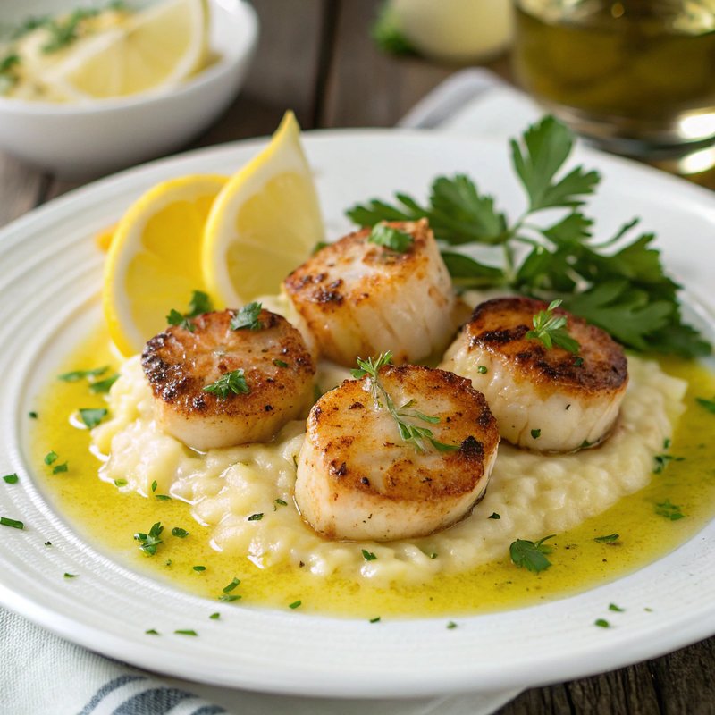 Garlic Lemon Butter Scallops