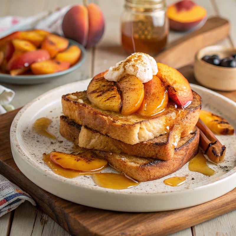 Peach and Apricot French Toast