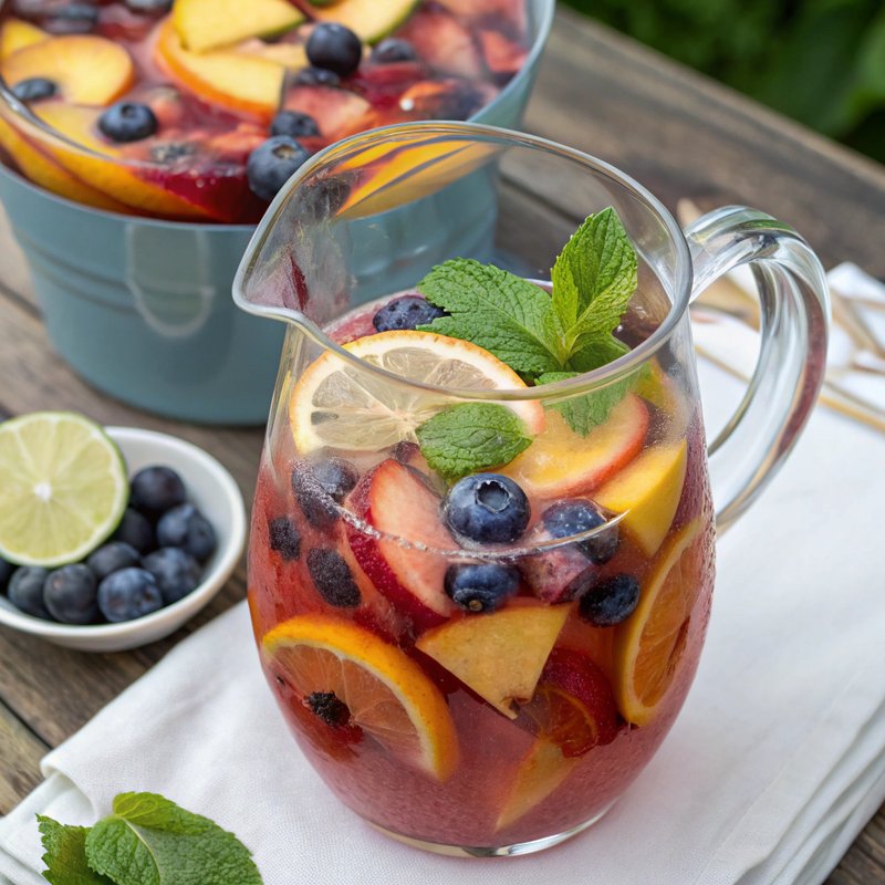 Nectarine and Blueberry Sangria