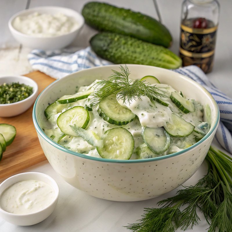 Mizeria - Polish Cucumber Salad