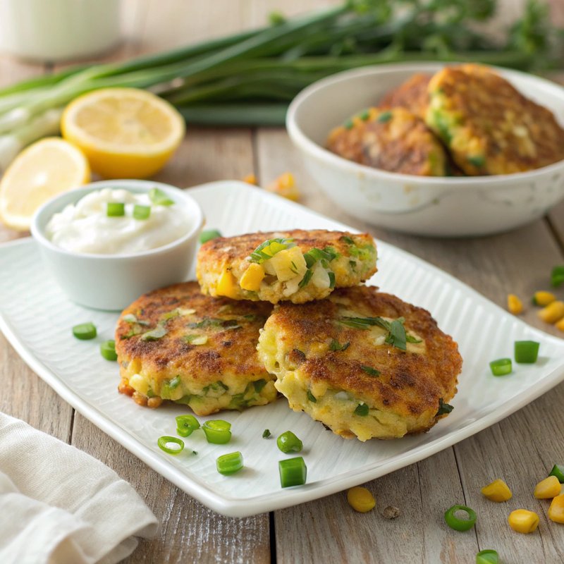 Crispy Corn and Leek Fritters