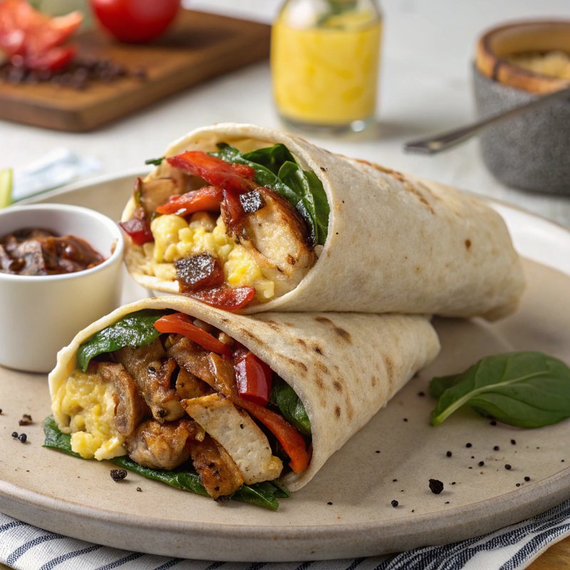 Teriyaki Chicken Breakfast Burrito