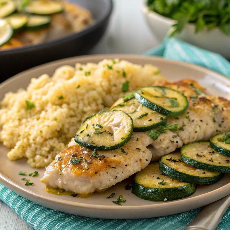 Garlic and Zucchini Baked Chicken
