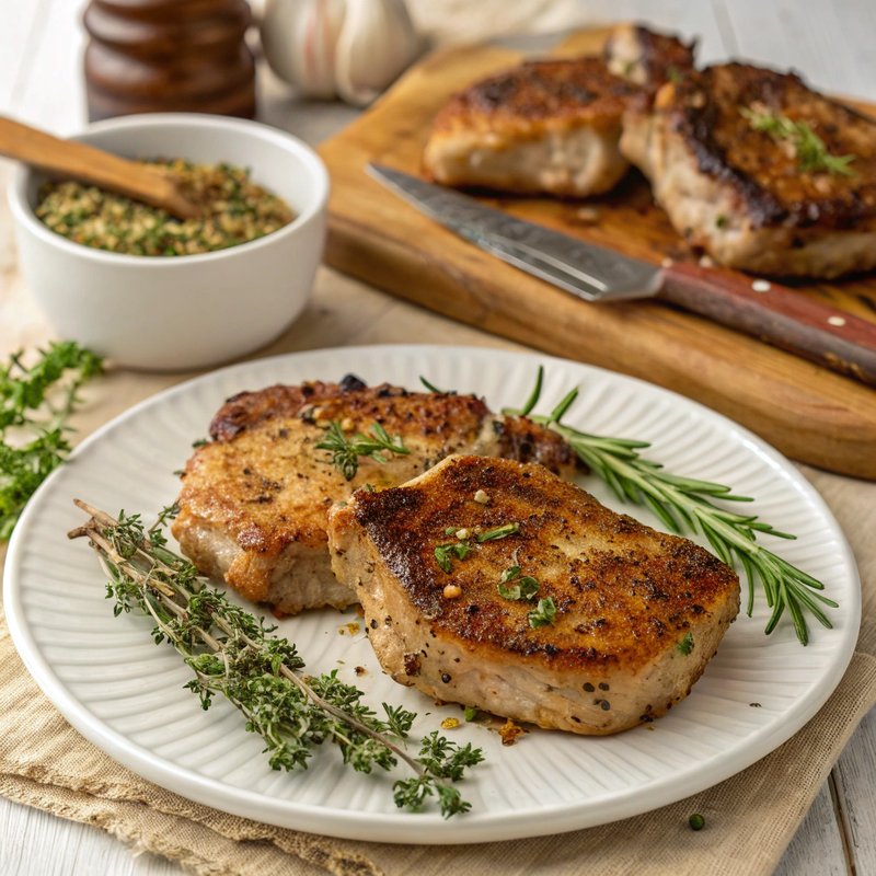 Keto-Friendly Garlic Herb Pork Chops