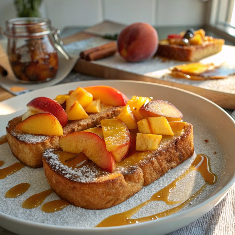 Tropical Nectarine and Mango French Toast