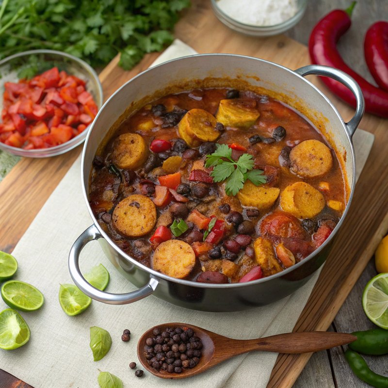Hearty Plantain and Bean Stew