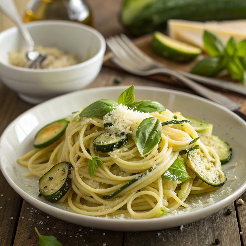 Zucchini and Garlic Pasta