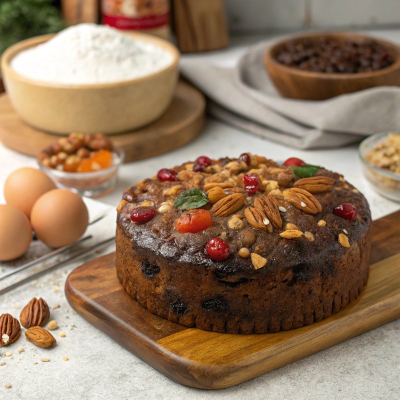 Classic Rum-Soaked Fruitcake