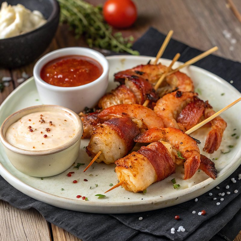 Air Fryer Bacon Wrapped Shrimp