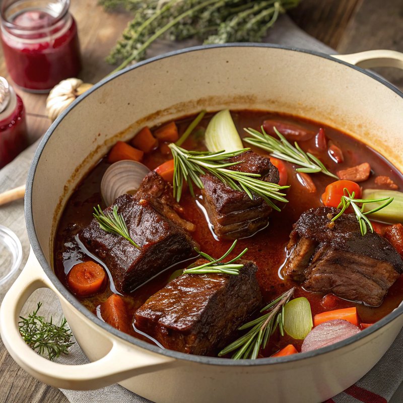 Rosemary and Red Wine Braised Short Ribs