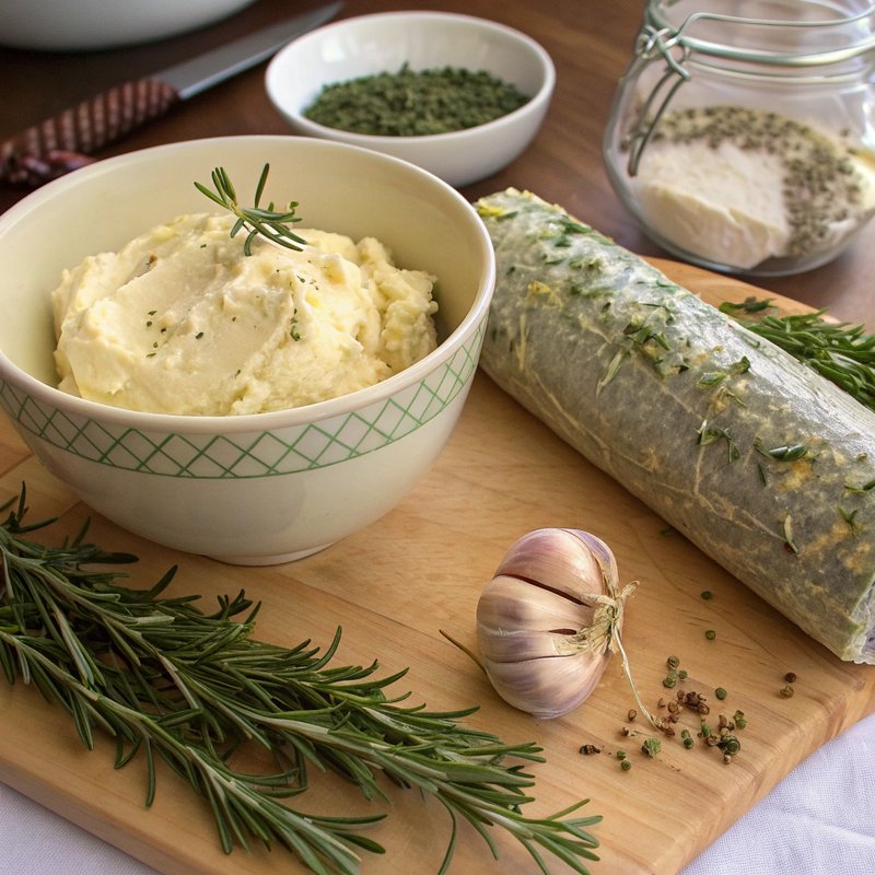 Fresh Garlic Spread - This delicious herb and garlic butter is perfect for spreading on garlic bread or cooking vegetables. It's a simple yet flavorful way to elevate your 