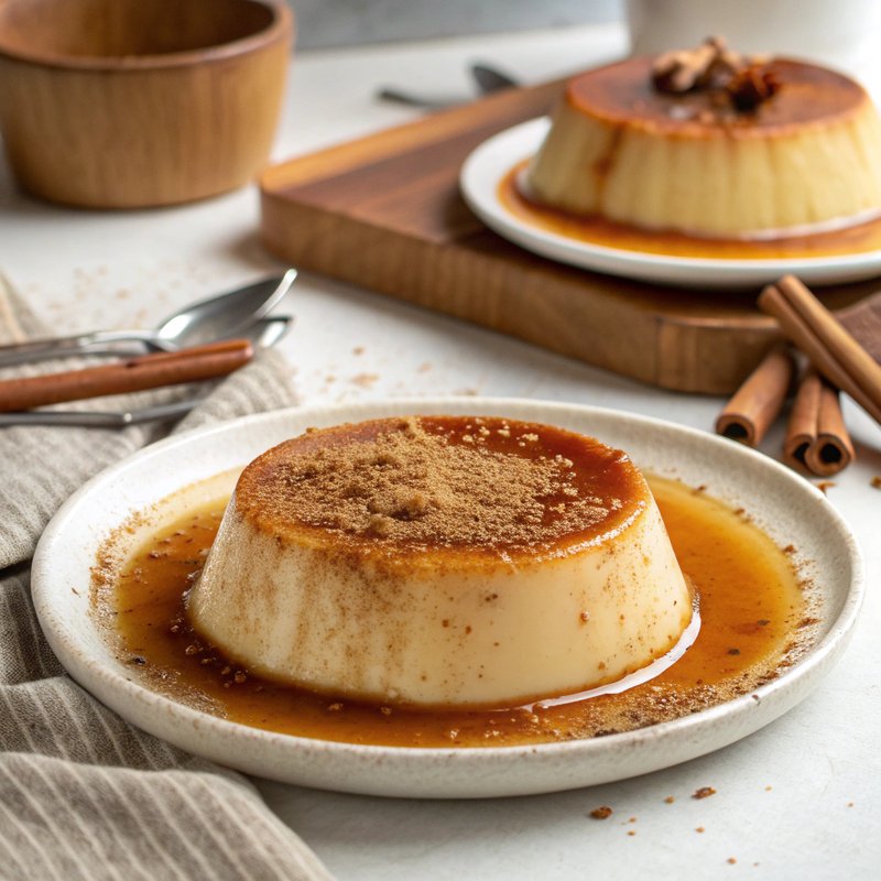 Flan (Caramel Custard) - A creamy and smooth flan topped with a rich caramel sauce, this Cuban dessert is a beloved classic that embodies the sweet flavors of Latin American c