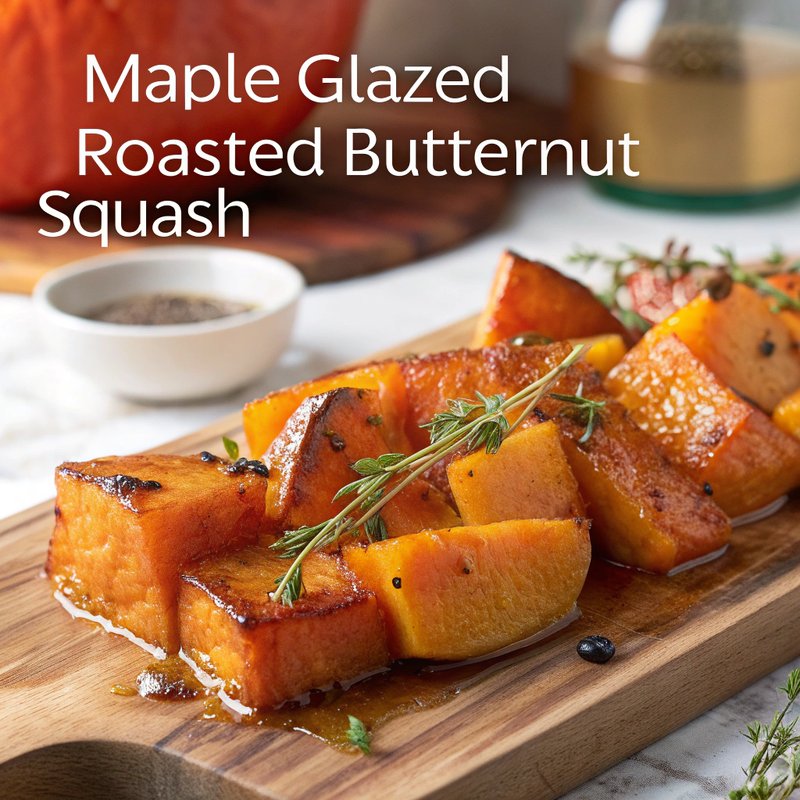 Maple Glazed Roasted Butternut Squash