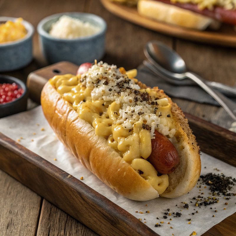 Truffle Mac and Cheese Dog