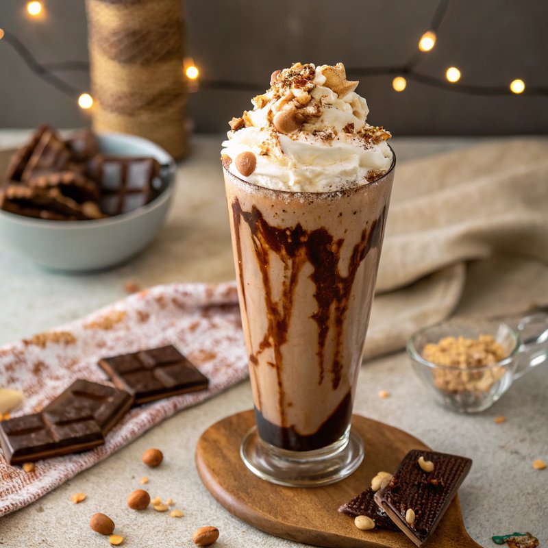 Decadent Snickers Milkshake