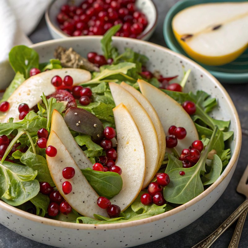 Swedish Lingonberry and Pear Salad