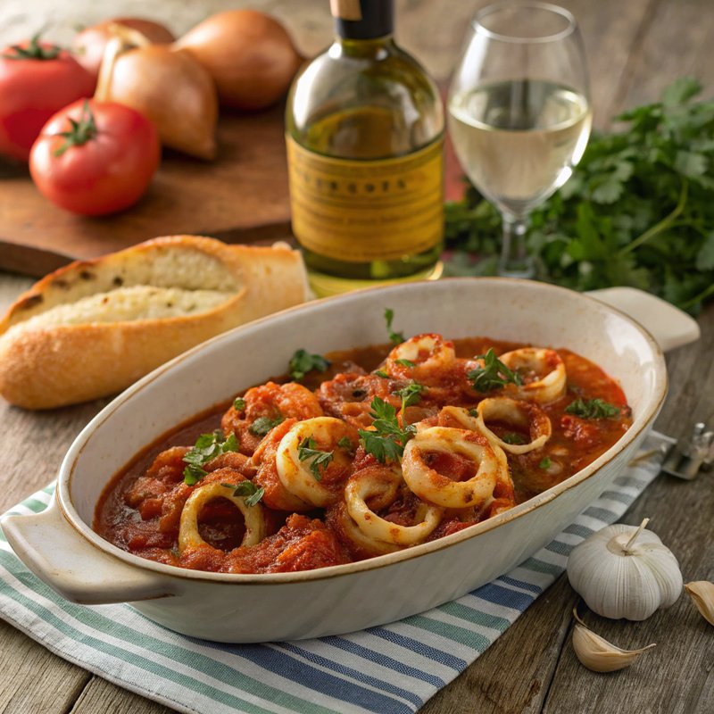 Turlutte de Calamars à la Provençale
