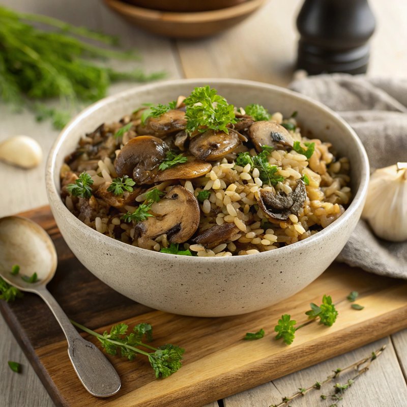 Enhanced Mushroom and Wild Rice Pilaf