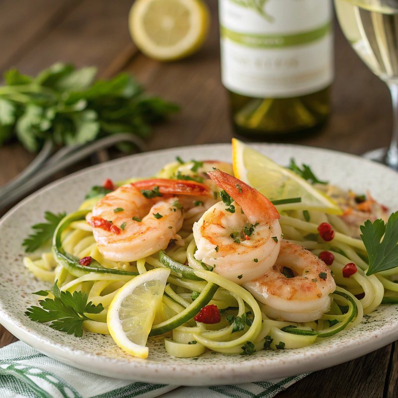 Keto Shrimp Scampi with Zucchini Noodles