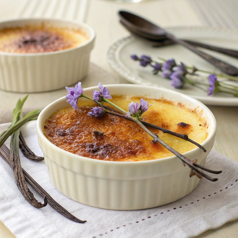 Lavender and Vanilla Bean Crème Brûlée