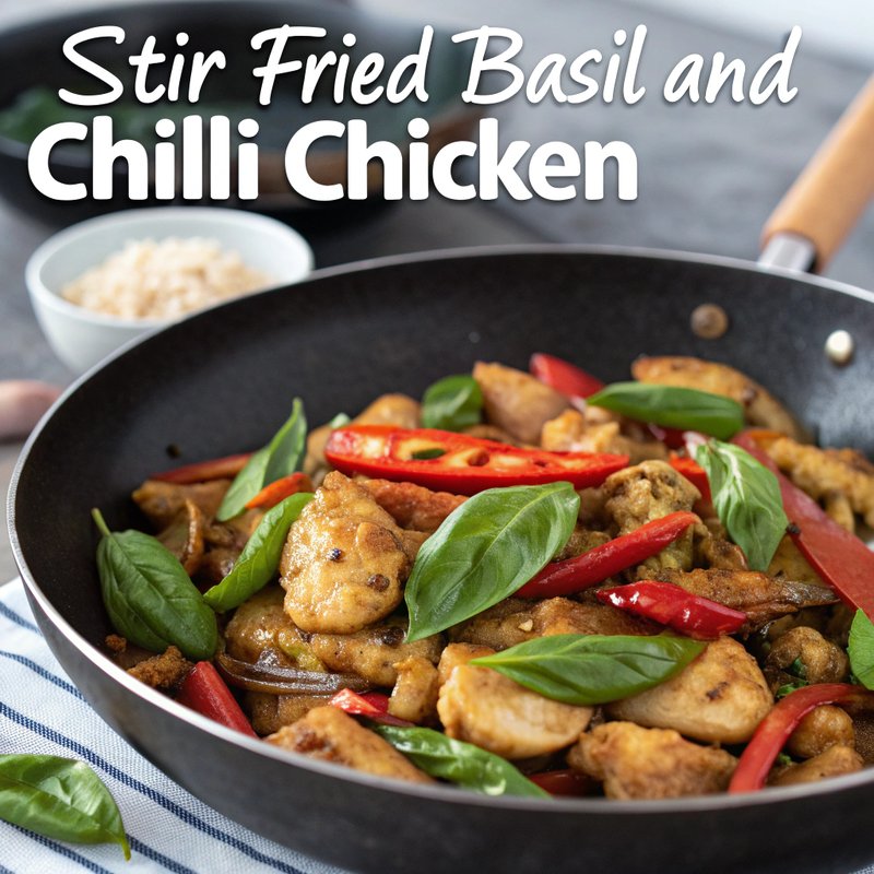 Stir Fried Basil and Chili Chicken