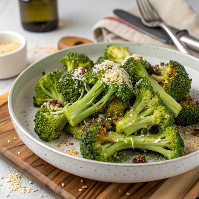 Crispy Air Fryer Broccoli with Parmesan