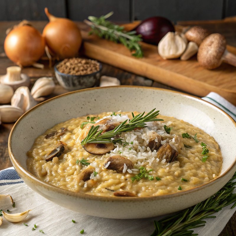 Mushroom and Rosemary Risotto