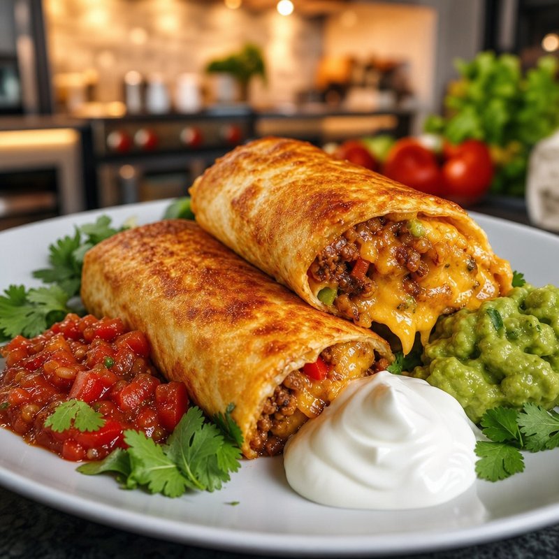 Air Fryer Chimichangas - Indulge in the crispy goodness of Air Fryer Chimichangas, a tasty Mexican-inspired delight! These golden-brown pockets are filled with seasoned ground