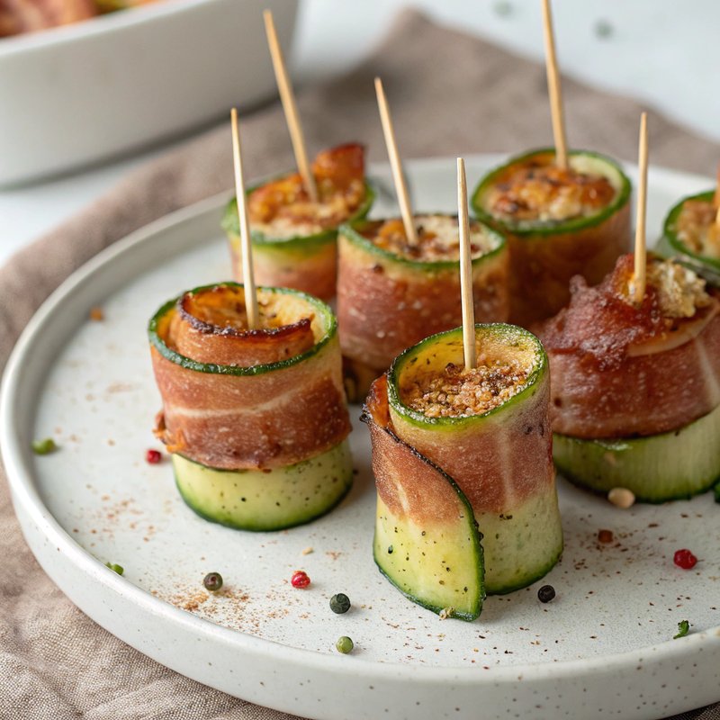 Bacon Wrapped Zucchini Bites