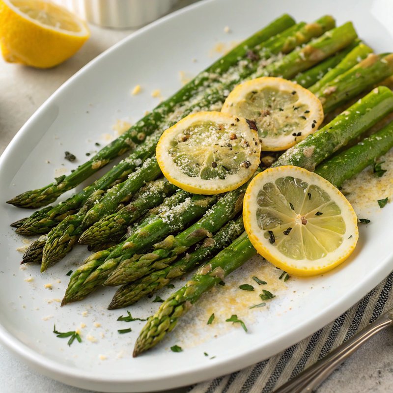 Lemon Parmesan Roasted Asparagus