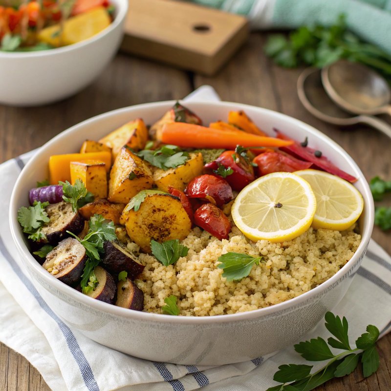 Quinoa and Roasted Veggie Bowl