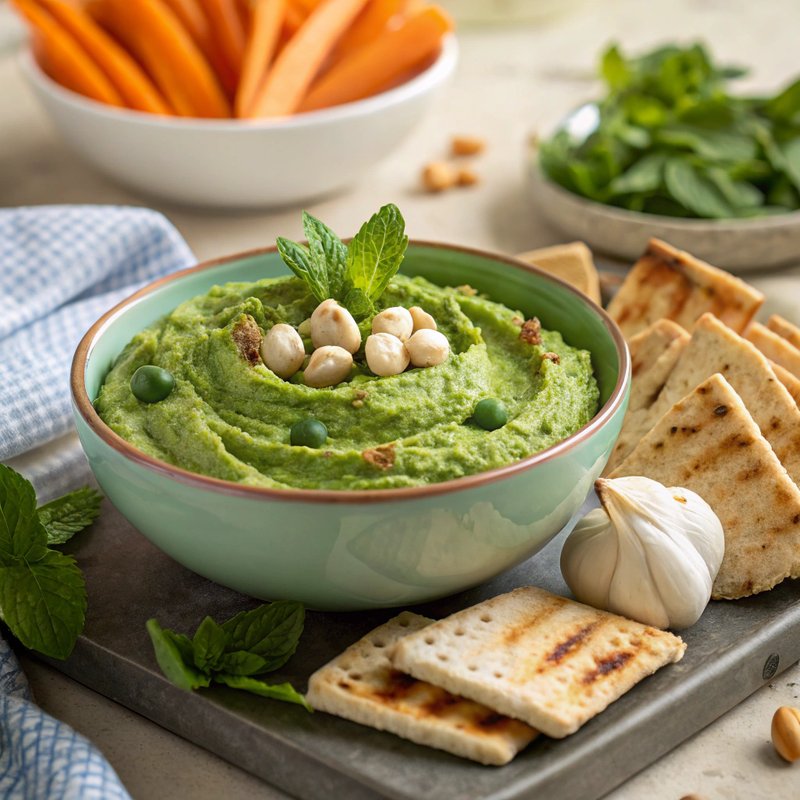 Roasted Pea and Garlic Dip