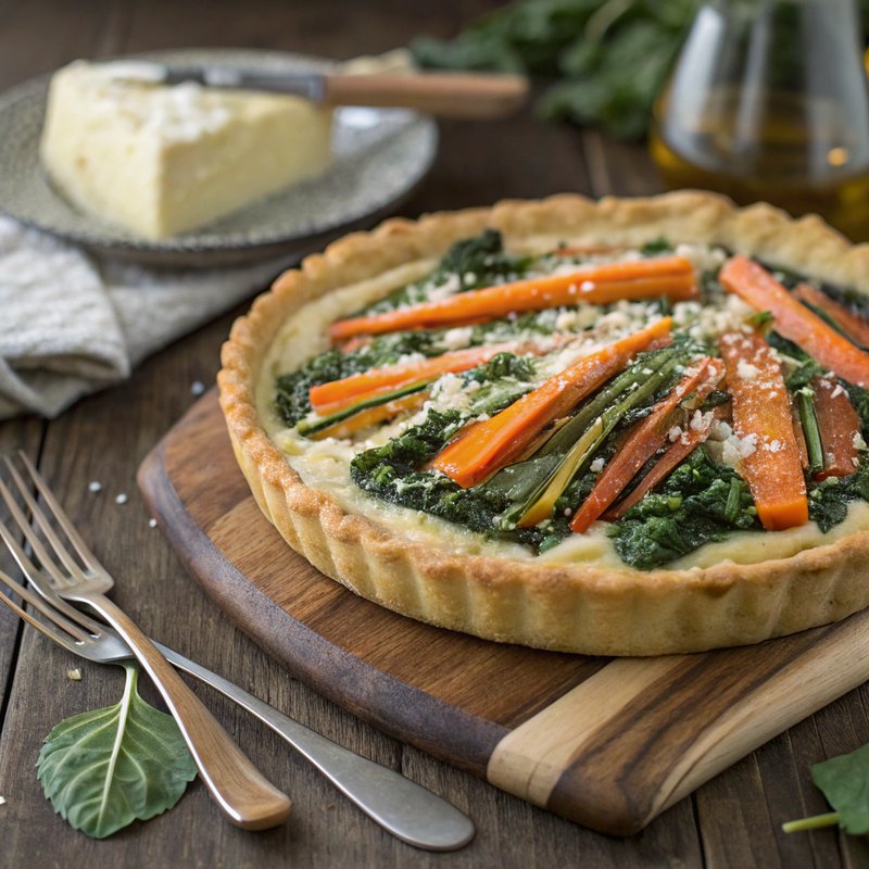 Savory Swiss Chard and Carrot Tart