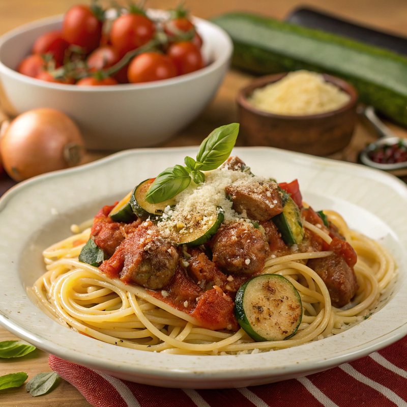 Spaghetti Con Salsiccia E Zucchine