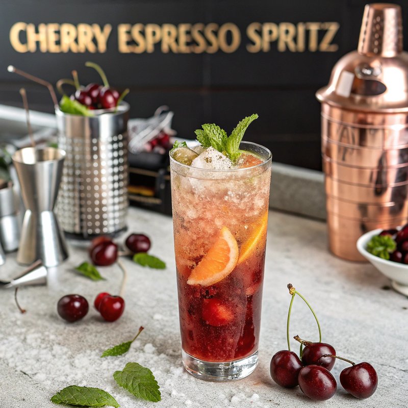 Cherry Espresso Spritz