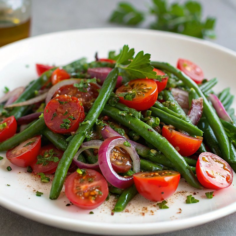 Smoky Green Bean and Cherry Tomato Salad