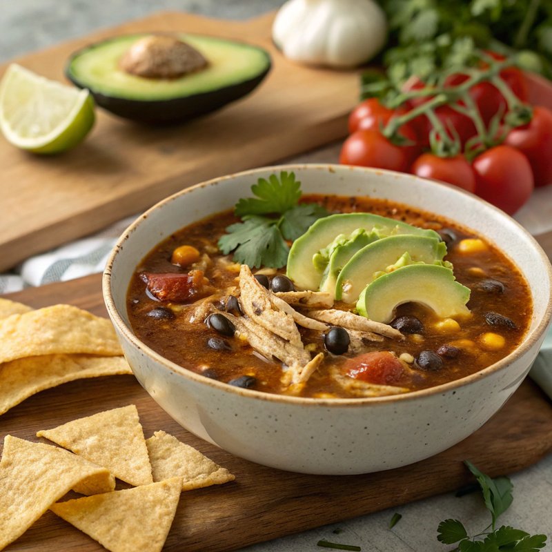 Sizzling Chicken Tortilla Soup